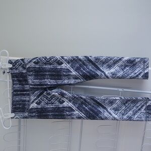 Lululemon Wunder Under Crop II *Full-On Luon Heat Wave White Black 21.5" Inseam